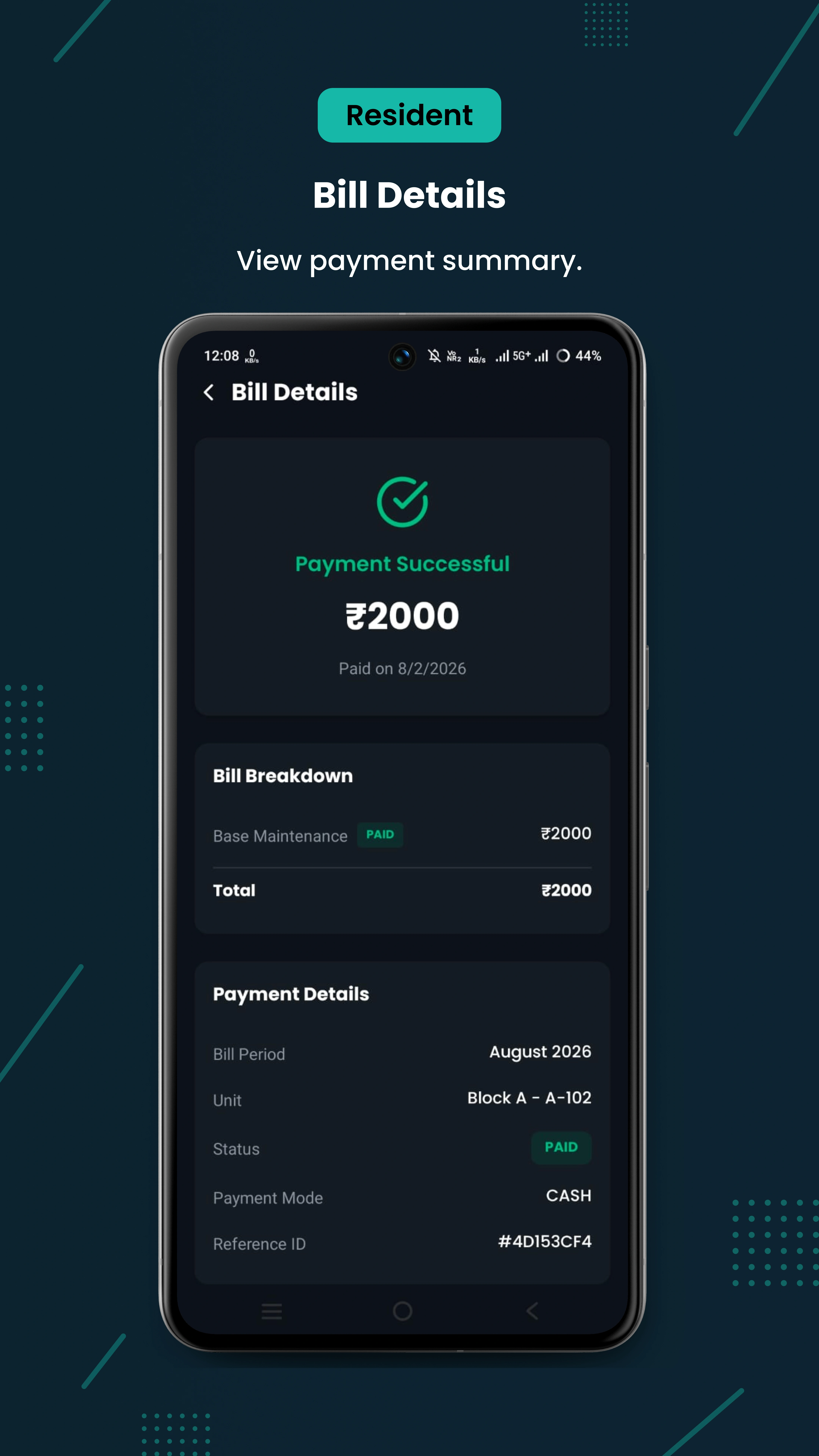Property One App Settings Screen